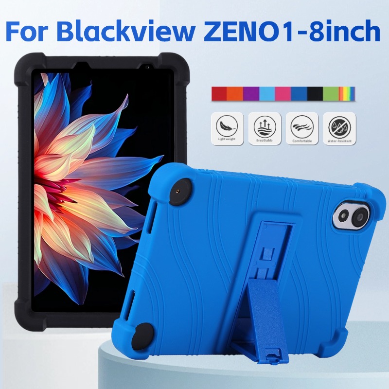 Blackview Tablet Accessories - สำหรับแบล็ควิว ซีโน 1 เคสสำหรับเด็ก 8 นิ้วแท็บเล็ตพีซีขาตั้งป้องกันกันกระแทกถุงลมนิรภัยซิลิโคนอ่อนนุ่ม