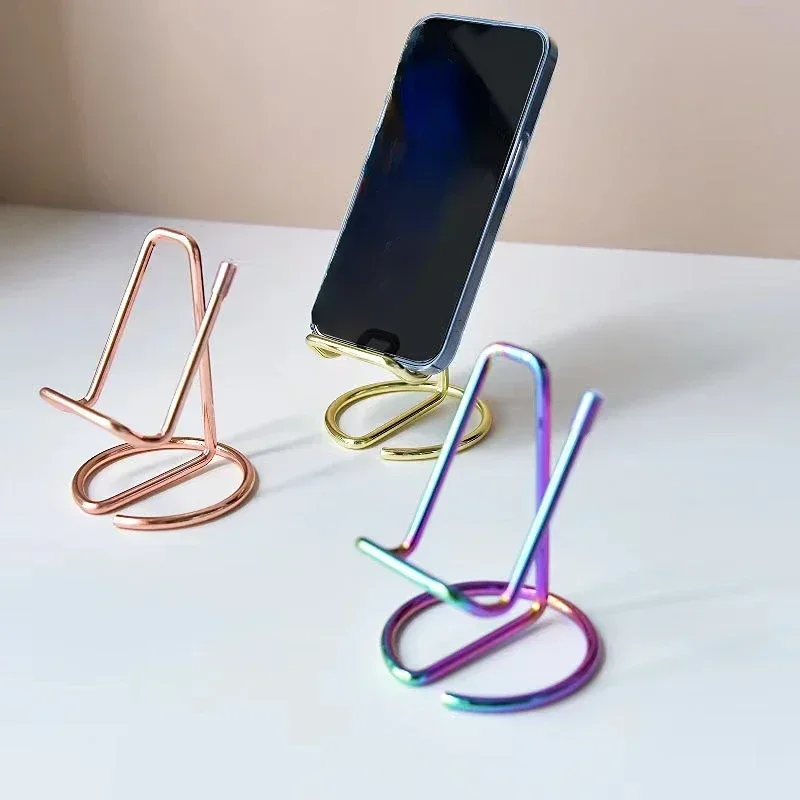 Tablet Reading Accessories - สำนักงานชั้นวางเหล็กโทรศัพท์มือถือแท็บเล็ตโทรได้อ่านหนังสือแบบพกพาผู้ถือ Organizer จัดเก็บตกแต่งถาดเก็บเครื่องประดับ