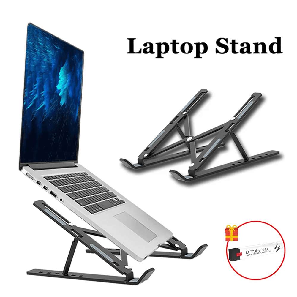 Tablet Reading Accessories - ขาตั้งแล็ปท็อปแบบพกพา ขาตั้งโน้ตบุ๊กแบบพับได้ ปรับระดับได้ ที่วางจอคอมพิวเตอร์ สำหรับ Macbook