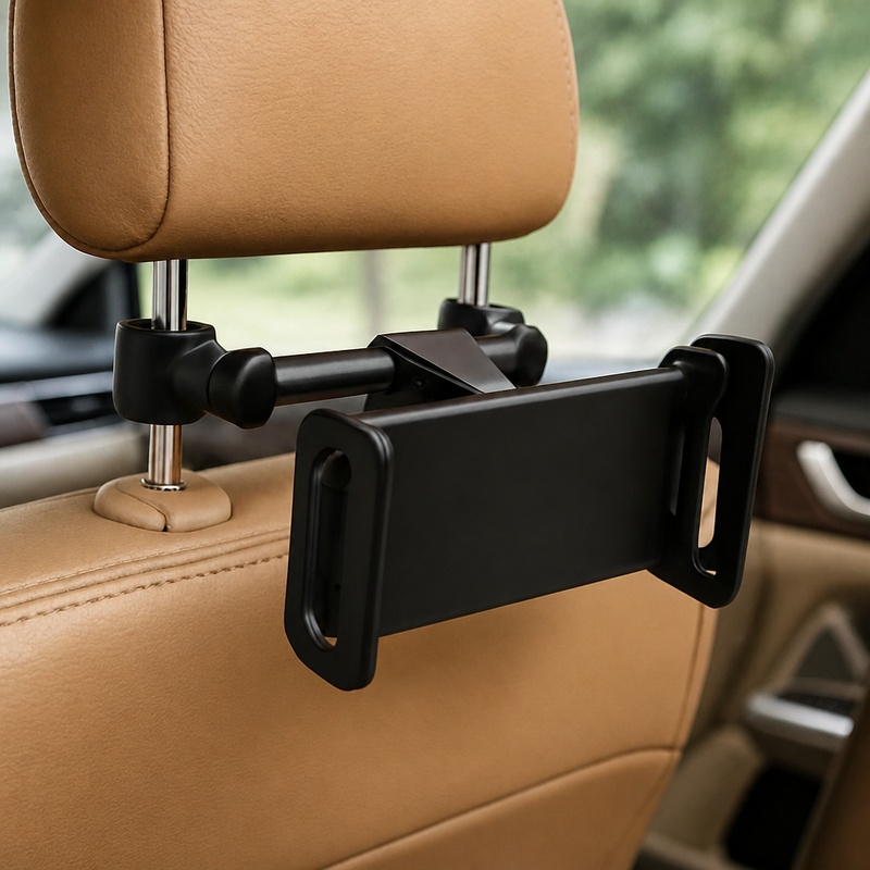 Tablet Accessories Must Have - ที่วางของอเนกประสงค์สำหรับพนักพิงศีรษะในรถยนต์ หมุนได้ 360 องศา ° ขาตั้งหมุนได้สำหรับแท็บเล็ตและสมาร์ทโฟนขนาด