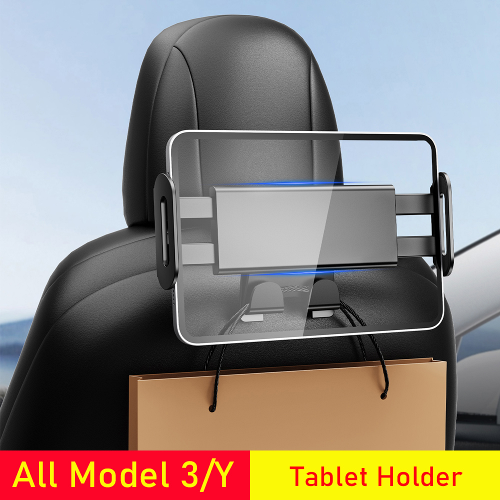 Tesla Tablet Accessories - 2025 สําหรับTeslaรุ่นY Juniperรุ่น 3 ผู้ถือแท็บเล็ตHeadrestโทรศัพท์Mountกลับที่นั่งคลิปตะขอขาตั้งเด็กTravel Tripอุปกรณ์เสริม