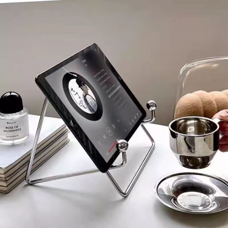 Tablet Reading Accessories - ขาตั้งแท็บเล็ตแบบพกพา ปรับระดับได้ ทำจากโลหะ ดีไซน์ทันสมัย สำหรับอ่านหนังสือ เรียนหนังสือ