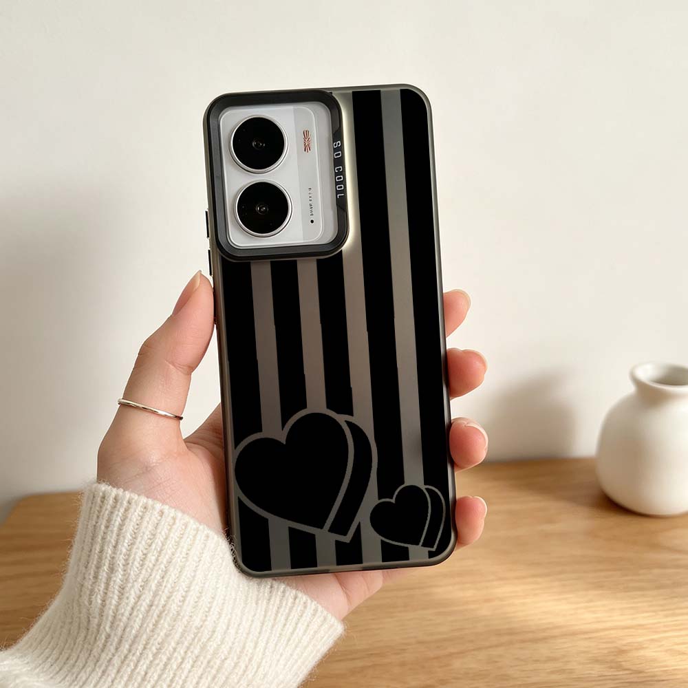 เคสโทรศัพท์สีเงินลายแถบสีดำสำห - Realme C67 บทวิจารณ์และราคา