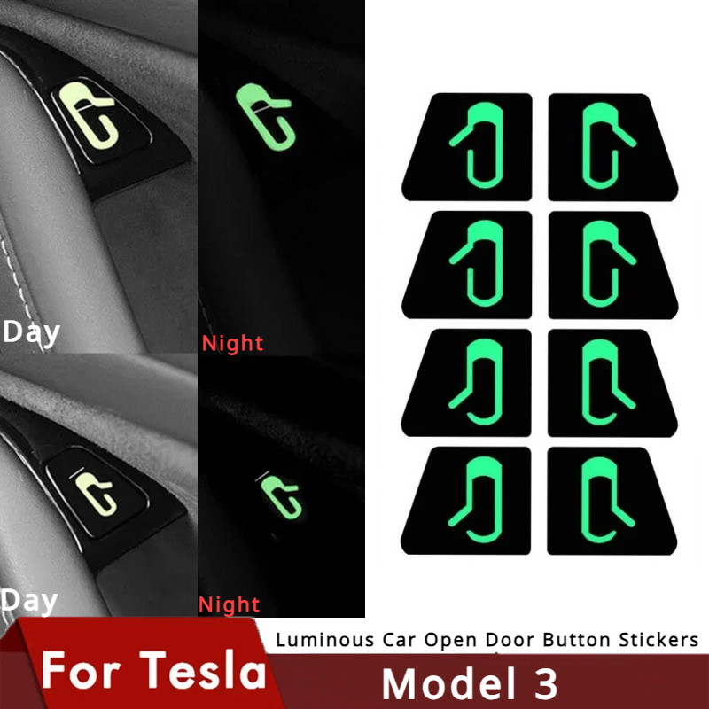 สติกเกอร์ปุ่มเปิดประตูรถเรืองแ - Tesla Tablet Accessories บทวิจารณ์และราคา